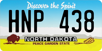 ND license plate HNP438