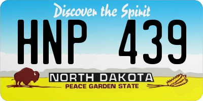 ND license plate HNP439