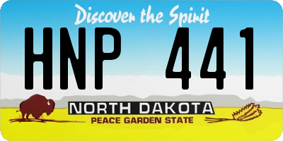 ND license plate HNP441