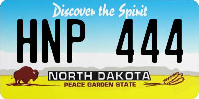ND license plate HNP444