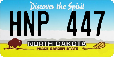ND license plate HNP447