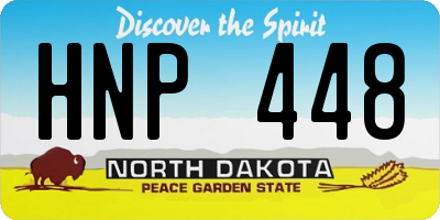 ND license plate HNP448