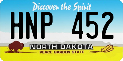 ND license plate HNP452