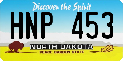 ND license plate HNP453