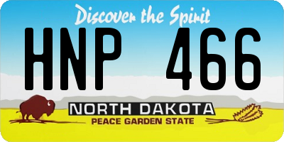 ND license plate HNP466