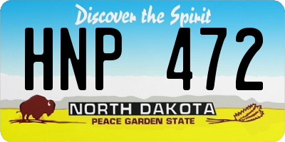 ND license plate HNP472