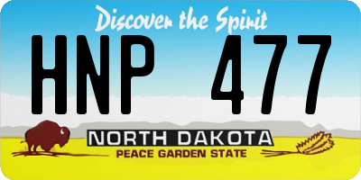 ND license plate HNP477