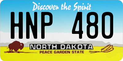 ND license plate HNP480
