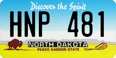 ND license plate HNP481