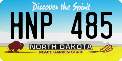 ND license plate HNP485