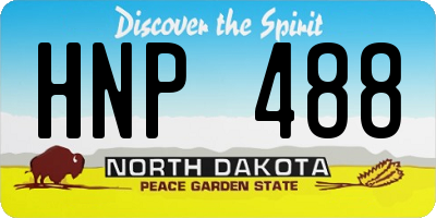 ND license plate HNP488