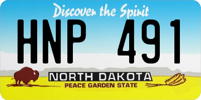 ND license plate HNP491