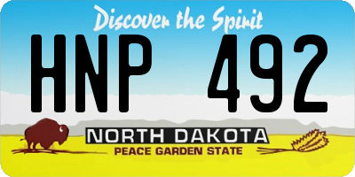 ND license plate HNP492