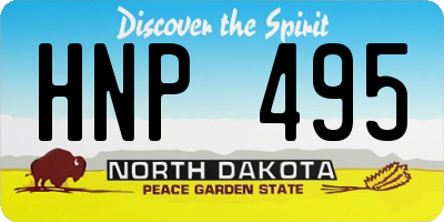 ND license plate HNP495