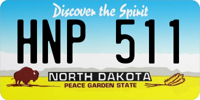 ND license plate HNP511