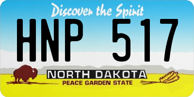 ND license plate HNP517