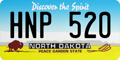 ND license plate HNP520