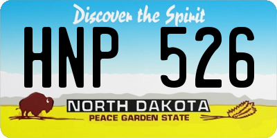 ND license plate HNP526