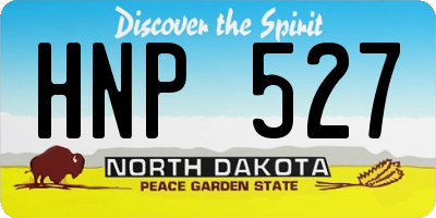 ND license plate HNP527
