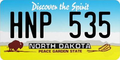 ND license plate HNP535