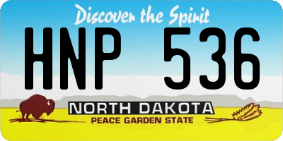 ND license plate HNP536