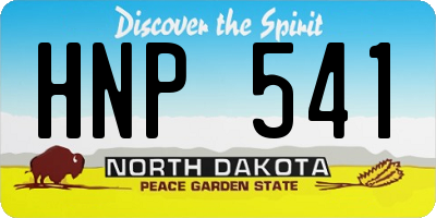 ND license plate HNP541