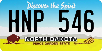 ND license plate HNP546