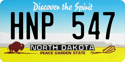 ND license plate HNP547