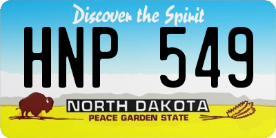 ND license plate HNP549