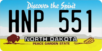 ND license plate HNP551
