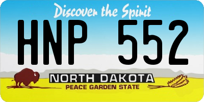 ND license plate HNP552