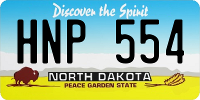 ND license plate HNP554