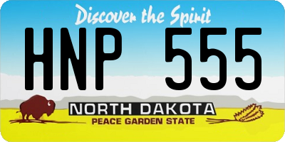 ND license plate HNP555