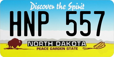 ND license plate HNP557