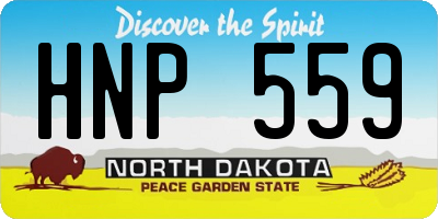 ND license plate HNP559