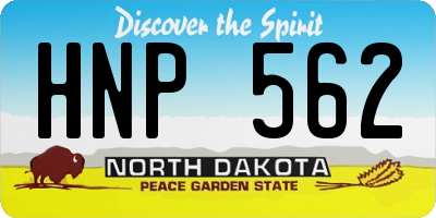 ND license plate HNP562