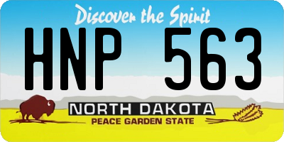 ND license plate HNP563
