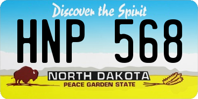 ND license plate HNP568