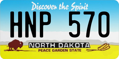 ND license plate HNP570