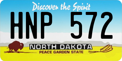 ND license plate HNP572