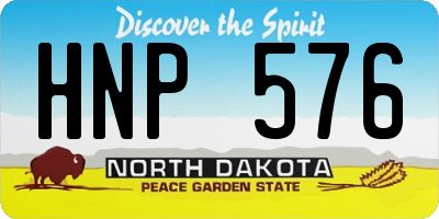 ND license plate HNP576