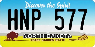 ND license plate HNP577