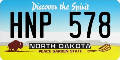 ND license plate HNP578