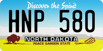 ND license plate HNP580