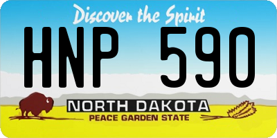 ND license plate HNP590