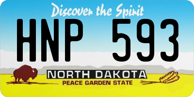 ND license plate HNP593