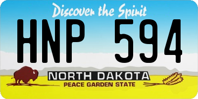 ND license plate HNP594