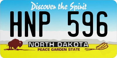 ND license plate HNP596