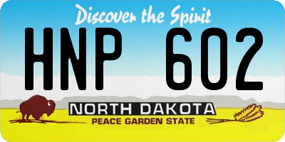 ND license plate HNP602
