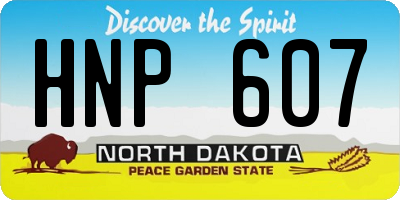 ND license plate HNP607
